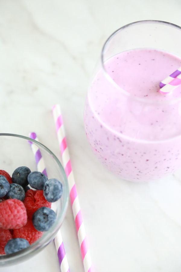 Start your day off right with a delicious and easy Berry Medley Yogurt Smoothie.