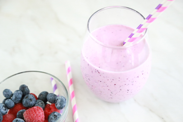 Start your day off right with a delicious and easy Berry Medley Yogurt Smoothie.