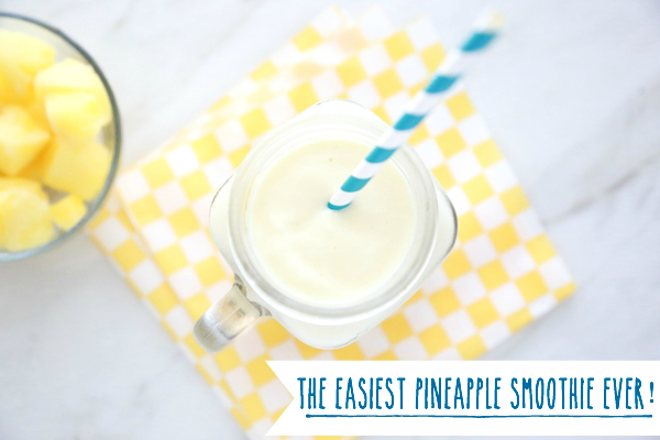 You can make the Easiest Pineapple Smoothie ever using just two simple ingredients. The best part, it tastes GREAT!