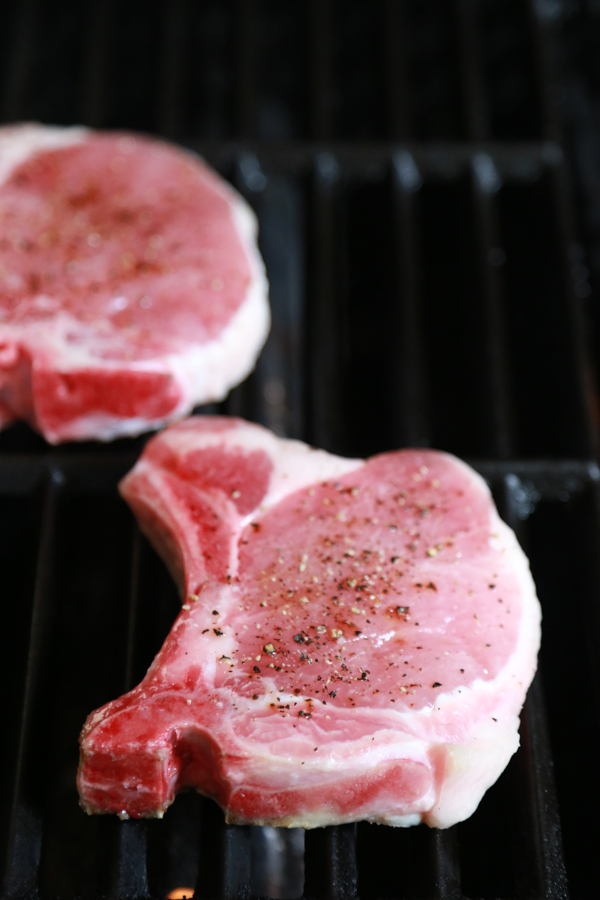 Fire up the grill and make these delicious Grilled Pork Chops with Tuscan Bean Salad.