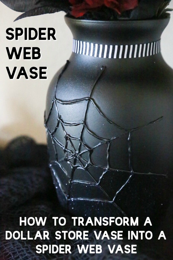 diy spider web vase