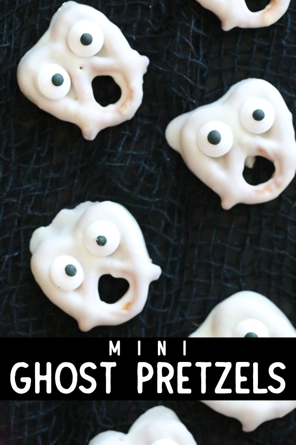 Mini Ghost Pretzels - a Spooky Halloween Treat | Simply Being Mommy