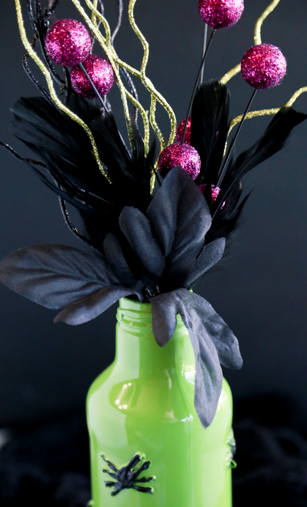 painted spider vase