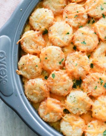 Love Chicken Pot Pie? Love Tater Tot Casserole? Then you'll LOVE this Chicken Pot Pie Tater Tot Casserole. So delicious and so easy to make.