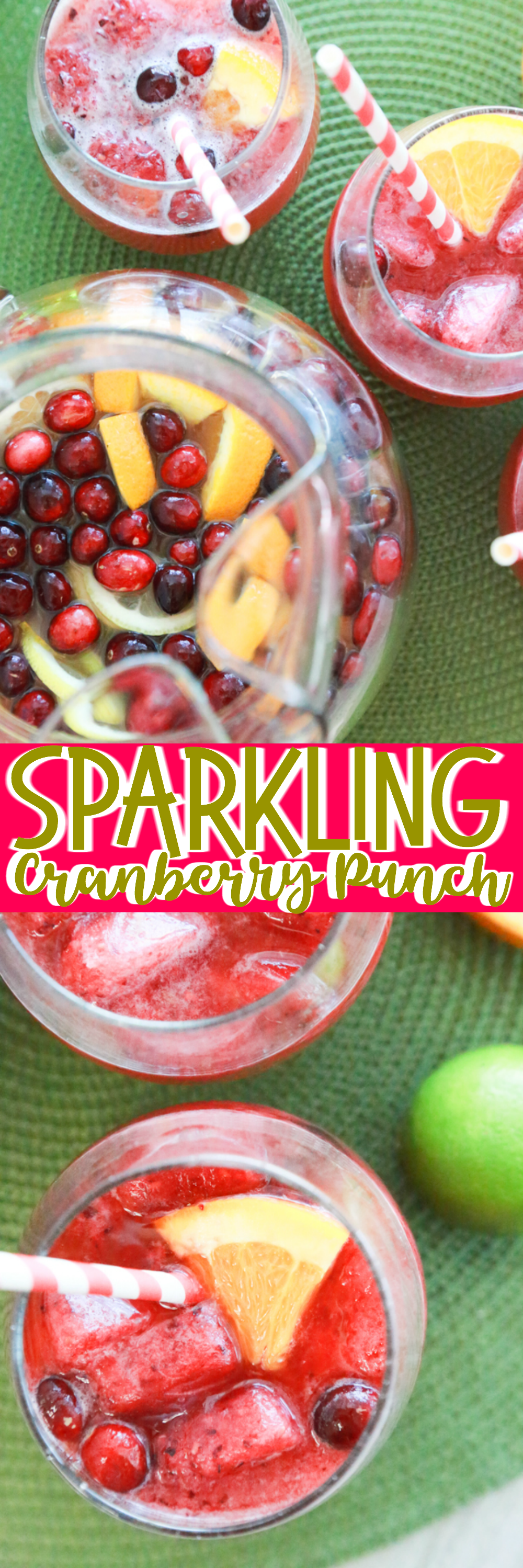 This Sparkling Cranberry Punch is a drink the entire crowd can enjoy for the holidays.