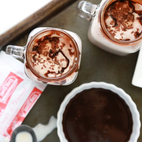 It never occurred to me until a few weeks ago to put ice cream in hot chocolate. I know it seems kind of silly, but y’all, you have to try it. A Hot Chocolate Float is an extraordinary way to have the best of both worlds.