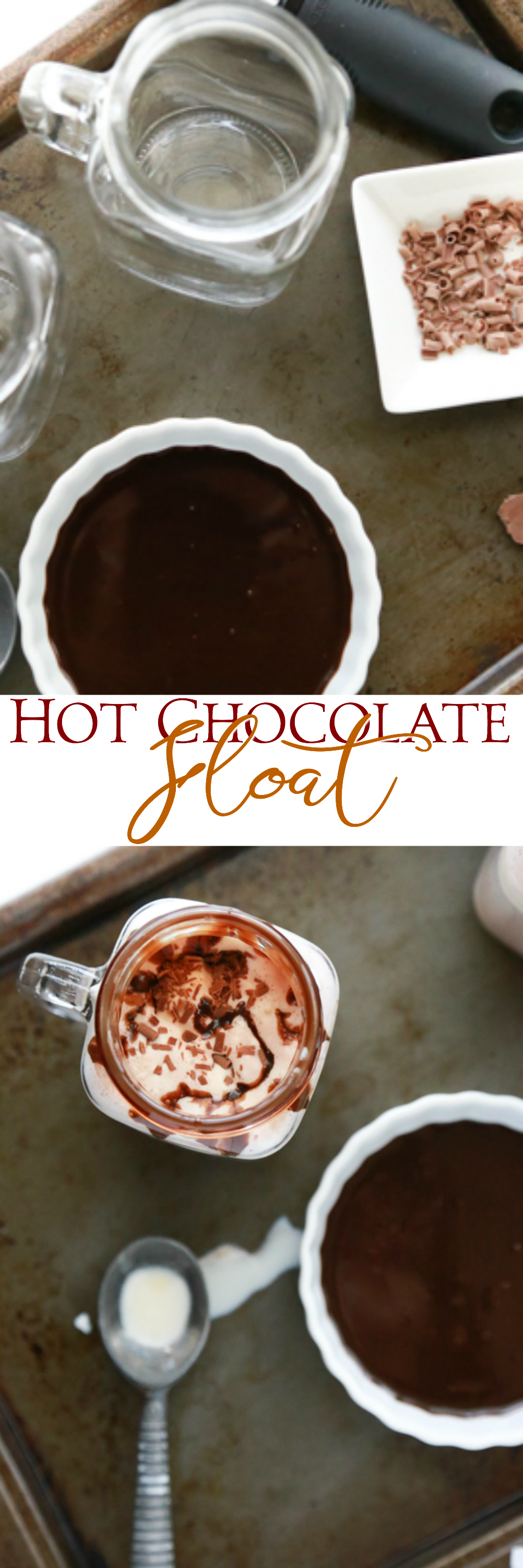 It never occurred to me until a few weeks ago to put ice cream in hot chocolate. I know it seems kind of silly, but y’all, you have to try it. A Hot Chocolate Float is an extraordinary way to have the best of both worlds.