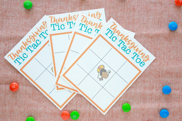 Challenge your friends and family to a fun round of Thanksgiving Tic Tac Toe where the winner gets all the candy!