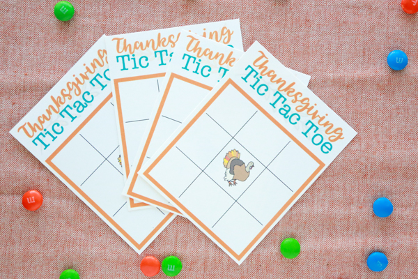 tic tac toe thanksgiving printables