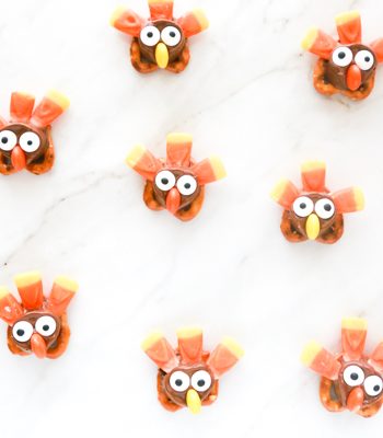 I'm totally in love with these Turkey Pretzel Treats for Thanksgiving. They're adorable, they're tasty, and they're so easy to make.