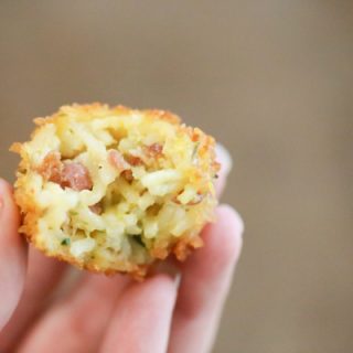 See how you can turn a side of rice into these tasty little Cheddar Broccoli Rice Balls. They're the perfect little appetizer.