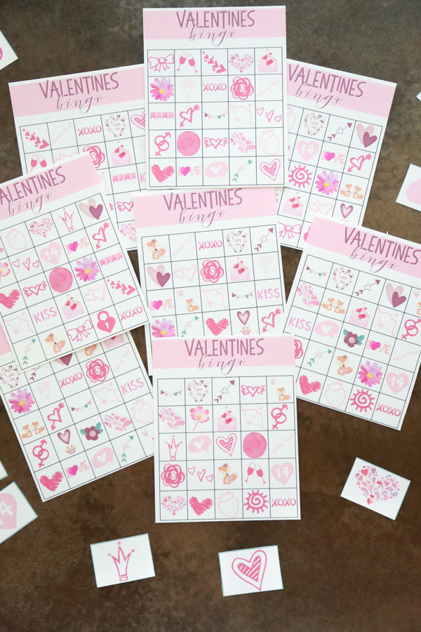 FREE Valentines Day Bingo Bundle with 8 unique cards