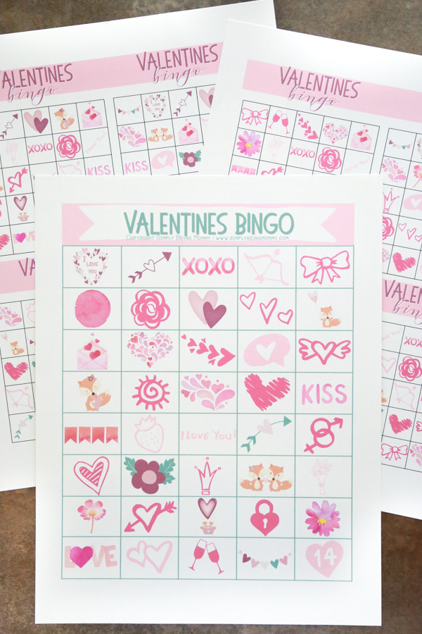 FREE Valentines Day Bingo Bundle with 8 unique cards