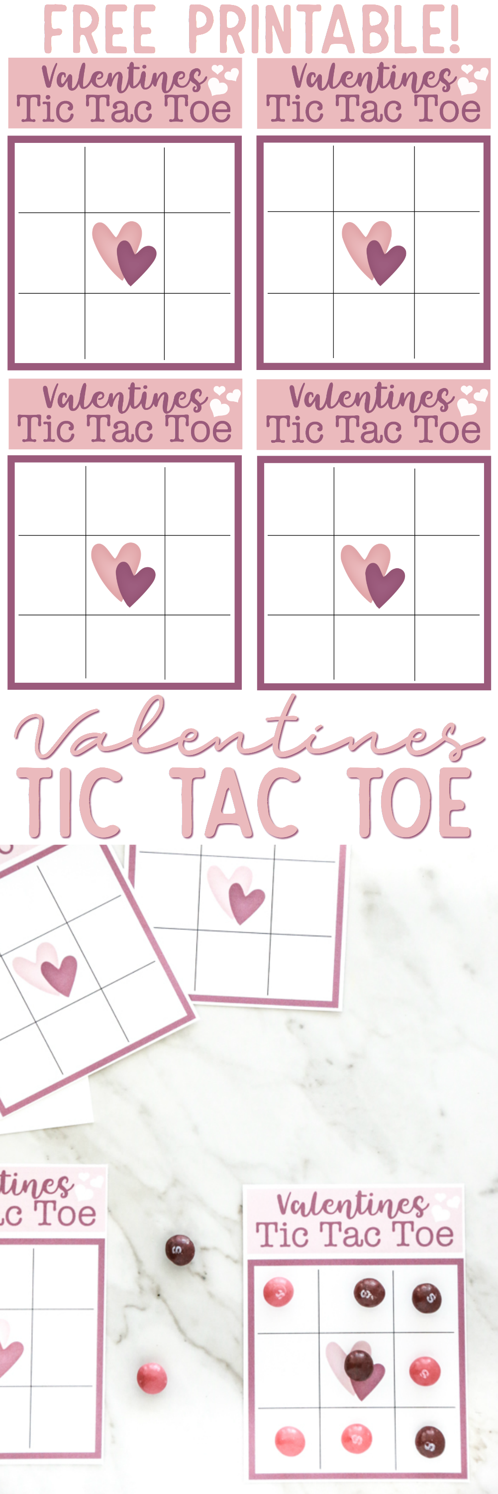Challenge your friends and family to a fun game of Valentines Tic Tac Toe with this FREE Valentines Tic Tac Toe printable.