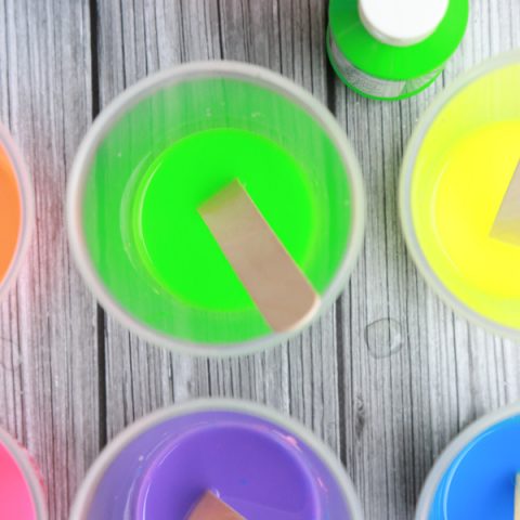 Making homemade chalk is easy. Ingredients to make Bunny Butt Easter Chalk.