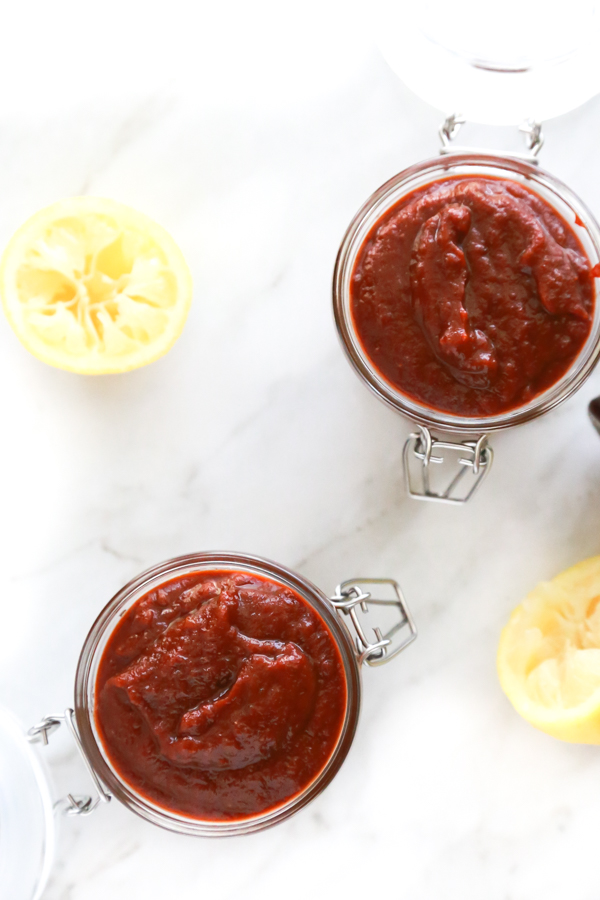 two jars full of homemade texas bbq sauce