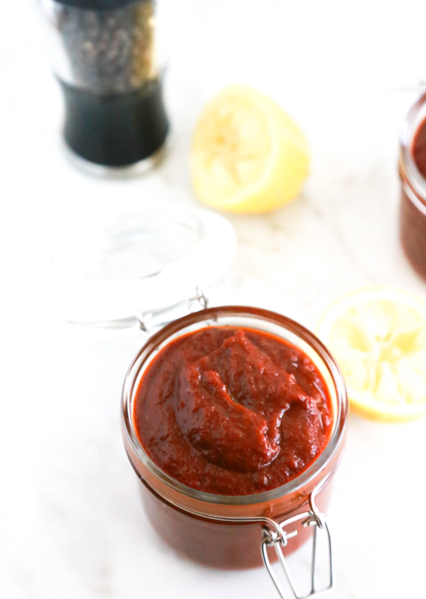 two jars full of homemade texas bbq sauce