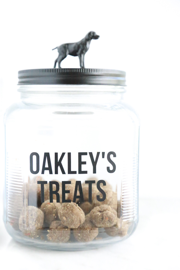 Cute dog hot sale treat container