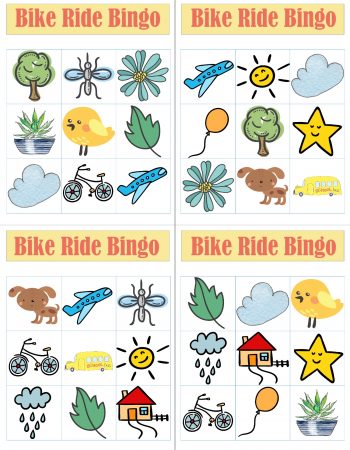 Add some adventure to your family's bike ride with these FREE Bike Ride Bingo printables.