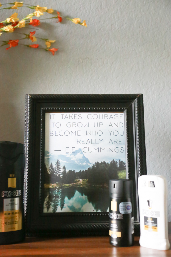 My boys are growing up and I'm always looking for uplifting, positive prints for my home. I want to surround them with positivity, encouragement and love. This Free Courage Quote Art Printable is just perfect. It has a great quote from E.E. Cummings and would make a great addition to the decor in your home.