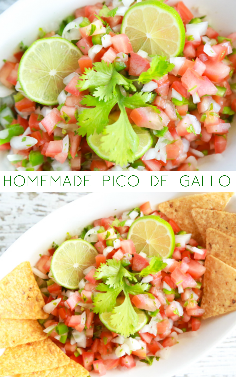 Making homemade pico de gallo is so easy. Click through for my easy homemade pico de gallo recipe.