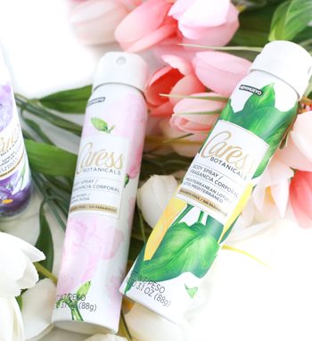 Awaken your senses this summer with fresh, light scents from the new Caress Botanicals Body Sprays line.