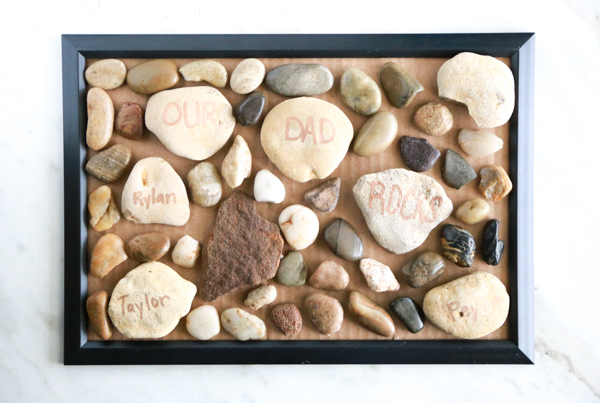 For a cute, inexpensive homemade Father's Day craft, make this adorable Our Dad Rocks Father's Day craft.