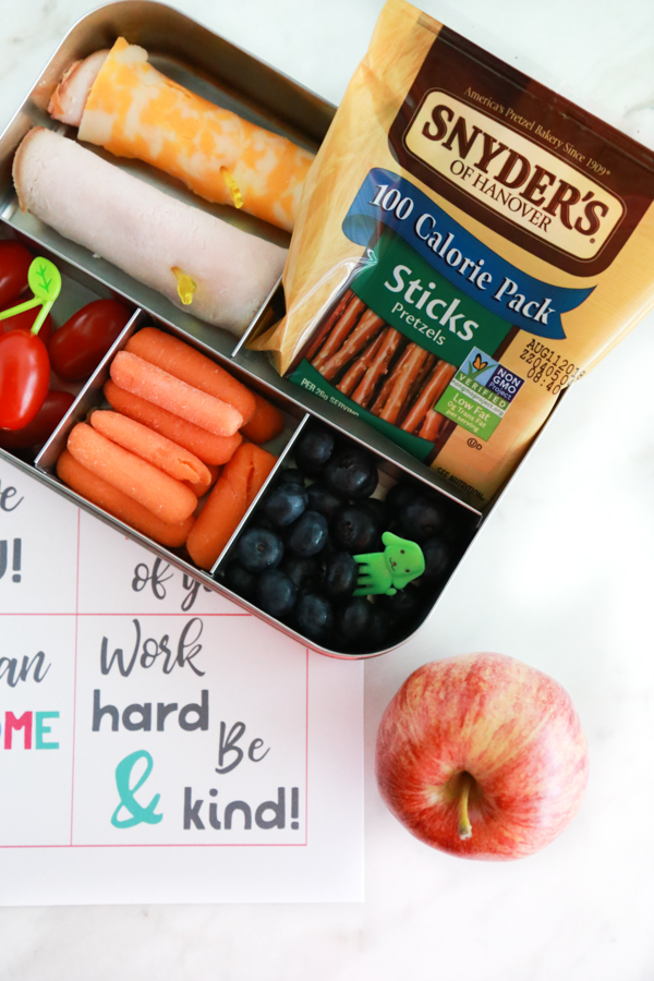 For a lunchbox packed with love, include these one of these free printable lunchbox notes and some of your child's favorite foods.