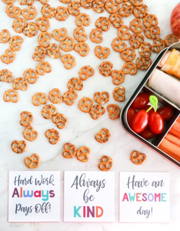 For a lunchbox packed with love, include these one of these free printable lunchbox notes and some of your child's favorite foods.