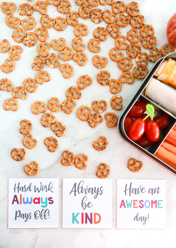 For a lunchbox packed with love, include these one of these free printable lunchbox notes and some of your child's favorite foods.