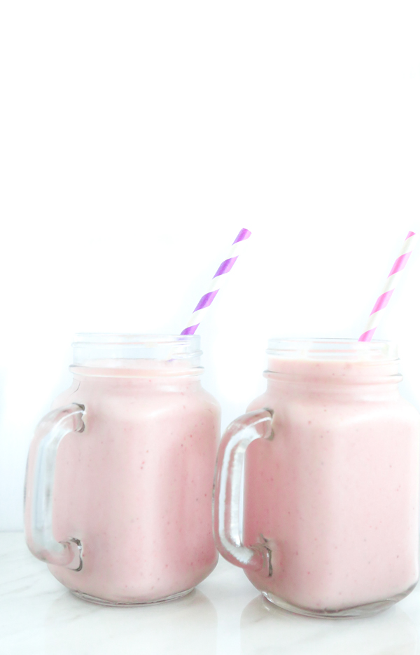 This Strawberry Pineapple Mango Smoothie is a quick, delicious way to boost your nutrient intake for the day. Filled with lots of good for you ingredients, it's the perfect breakfast, afternoon snack, or dessert after dinner.