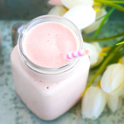 This Strawberry Pineapple Mango Smoothie is a quick, delicious way to boost your nutrient intake for the day. Filled with lots of good for you ingredients, it's the perfect breakfast, afternoon snack, or dessert after dinner.