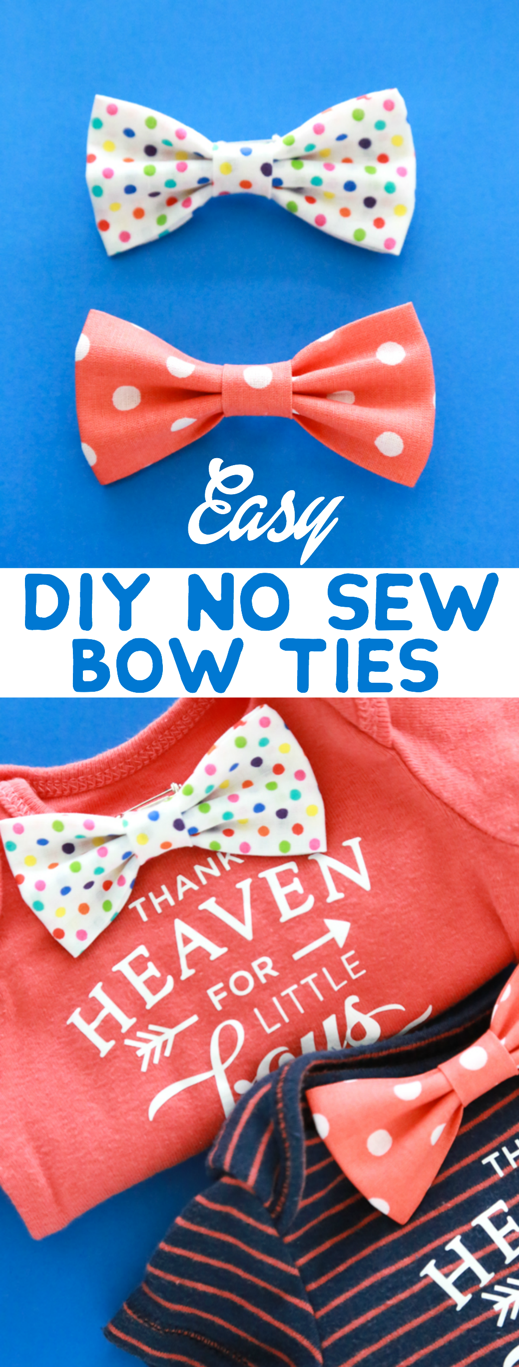 These DIY No Sew Bow Ties are so easy to make and lets face it – they’re adorable, too!