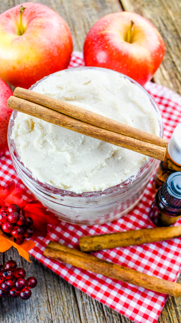 apple pie body butter recipe in a jar