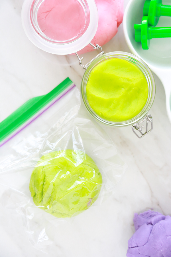 how to store the best homemade play dough recipe