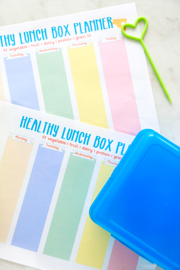 free printable lunchbox planner