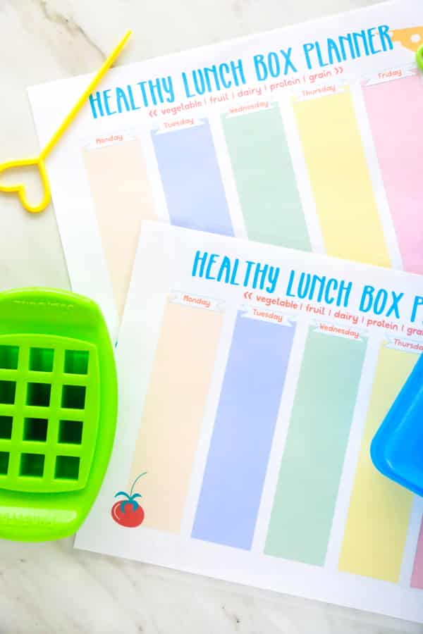 lunch box planner printable