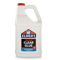 Elmer's Liquid School Glue, Premium Clear, Washable, 1 Gallon, 1 Count - Great For Making Slime