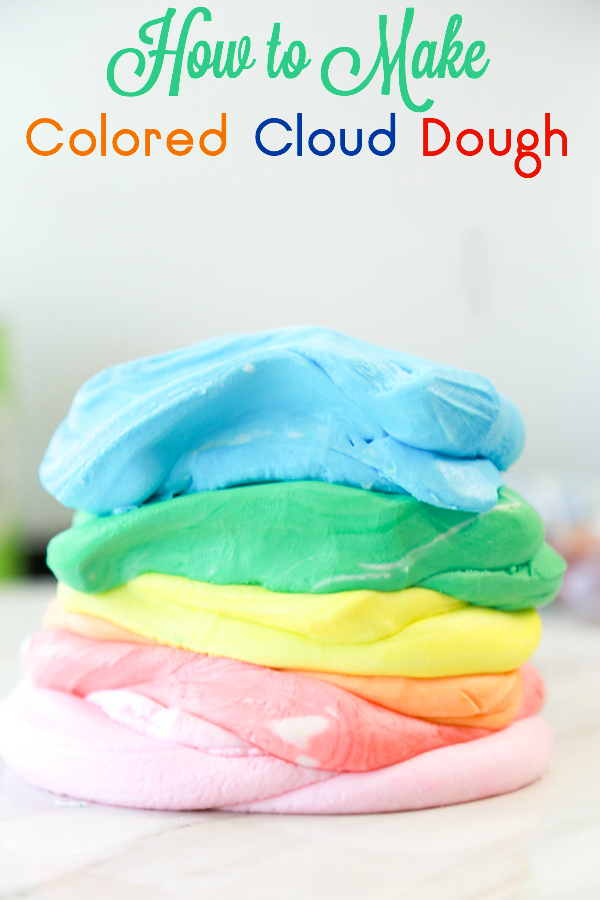 how to make colored cloud dough