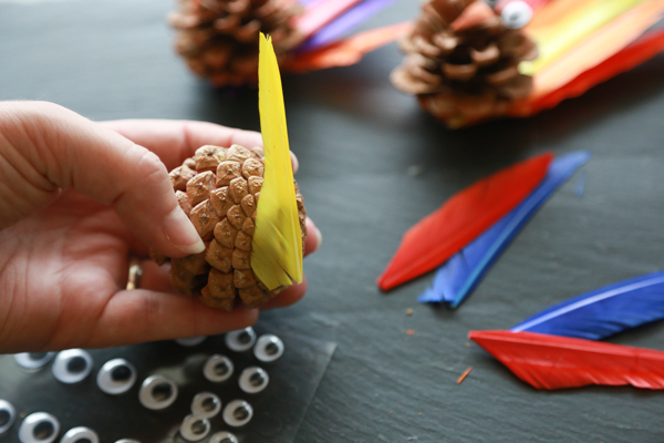 how to make a turkey pinecone