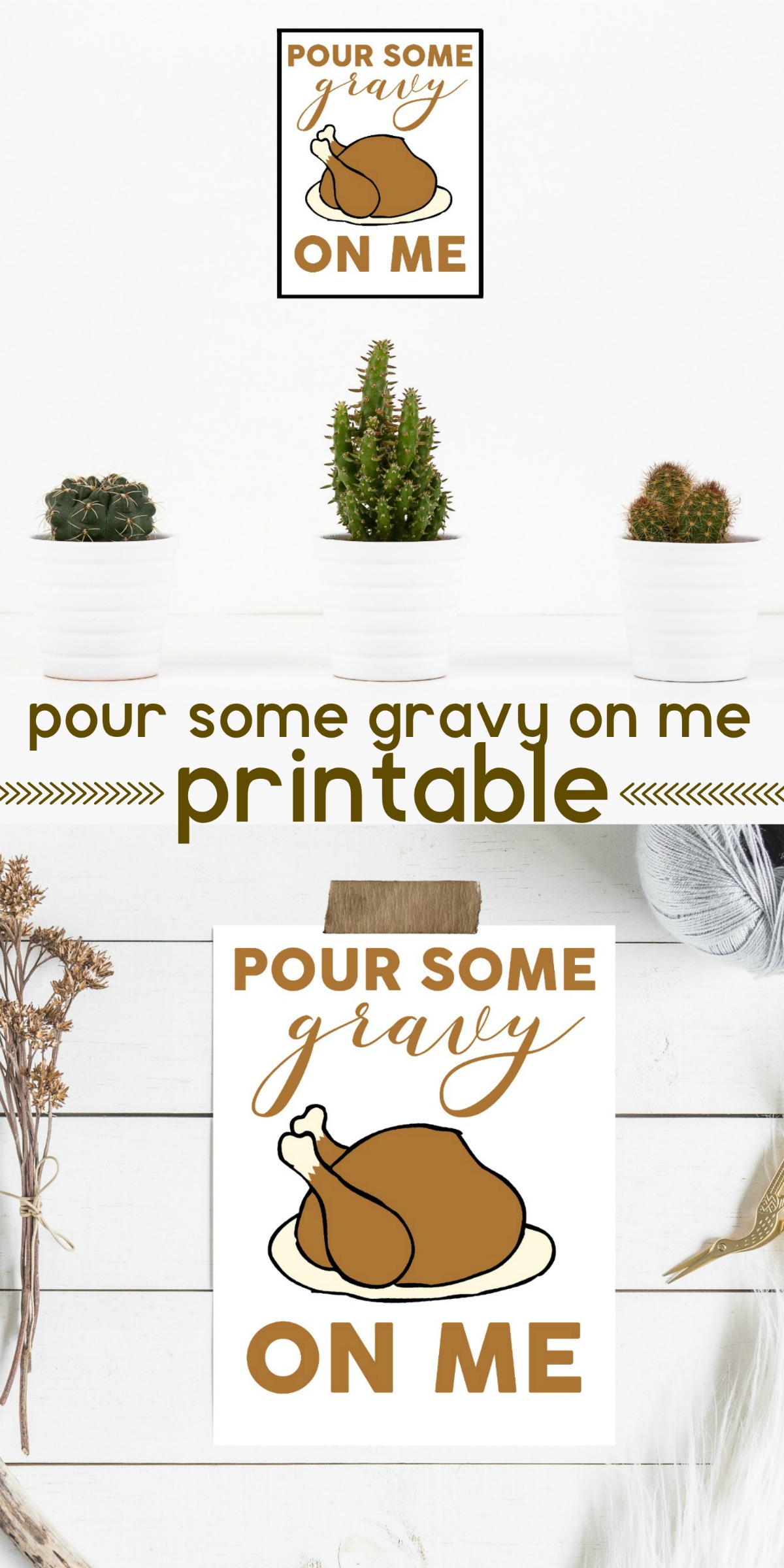 pour some gravy on me printable for thanksgiving