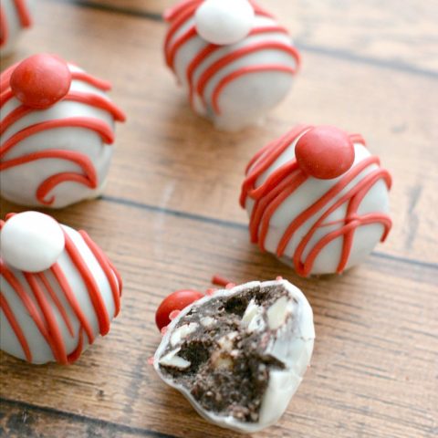 White Chocolate Peppermint Cookie Balls