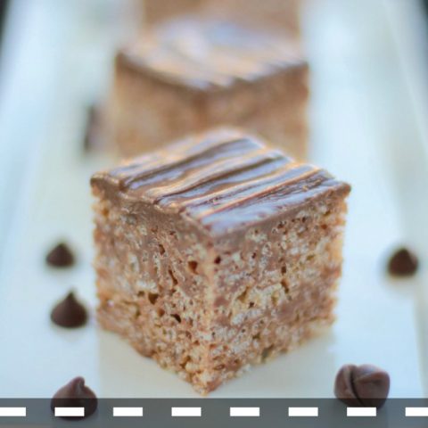 Frosted Chocolate Peanut Butter Rice Krispies Treats + Giveaway