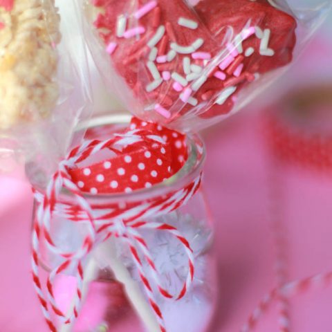 Heart Shaped Rice Krispies Pops