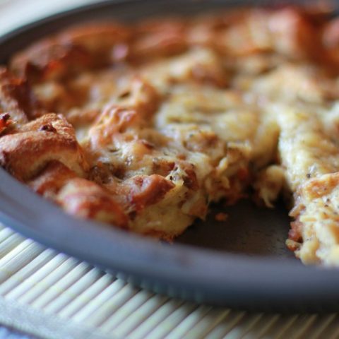 Leftover French Onion Turkey Bake