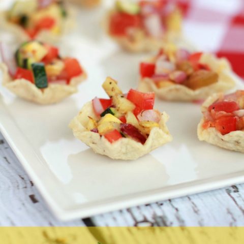 Tostitos Scoops with Grilled Vegetable Medley