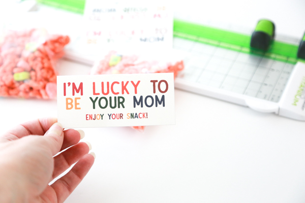 i'm lucky to be your mom snack bag topper