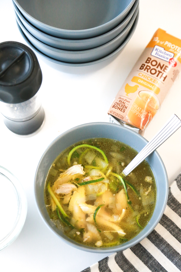 keto chicken zoodle soup