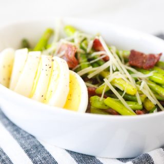 low carb asparagus bacon egg salad