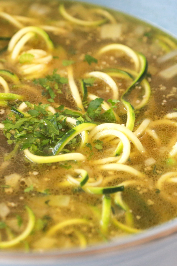 zucchini noodle chicken soup